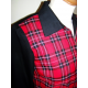 VESTE TARANTULA "Boyfriend Jacket" Black & Red Plaid