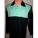 CHEMISE manches longues Two tone Black & Mint