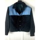 ELVIS Jacket Black & Blue Fleck (Wool) & Blue (Rayon)