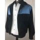 ELVIS Jacket Black & Blue Fleck (Wool) & Blue (Rayon)