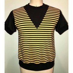 TARANTULA Sci-Fi Polo Top Black & Yellow