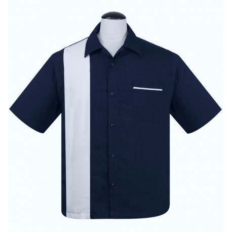 CHEMISE STEADY / POP CHECK NAVY