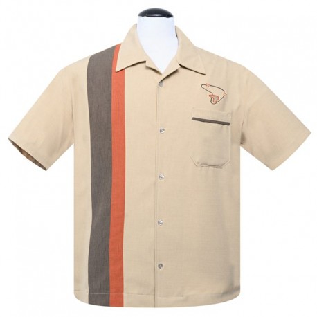 CHEMISE STEADY THE BOOMER / TAN - Al Fifties Store