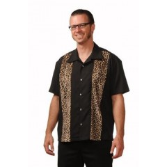 CHEMISE LEO PANEL BLACK