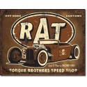 PLAQUE US TIN SIGN - TORQUE RAT ROD