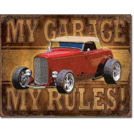 PLAQUE US TIN SIGN - MY GARAGE