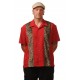 CHEMISE PANEL LEOPARD ROUGE