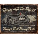 PLAQUE US TIN SIGN - VINTAGE EVIL RACING