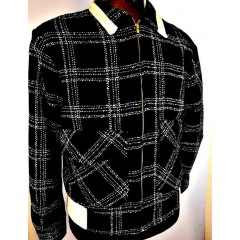 SWANKYS ZIPPER Black Plaid Atomic Fleck RITCHIE JACKET