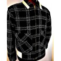 SWANKYS ZIPPER Black Plaid Atomic Fleck RITCHIE JACKET