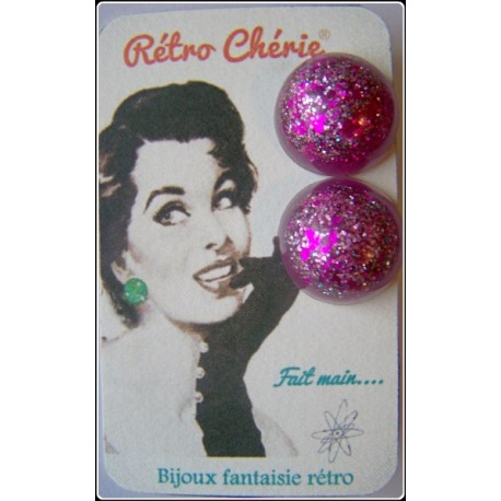 BOUCLES D'OREILLES 50'S DOME