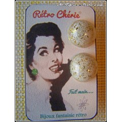 BOUCLES D'OREILLES 50'S DOME