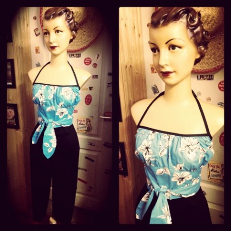 CORSAIRE TAILLE HAUTE PIN UP 50'S ROCK AROUND TALLULAH